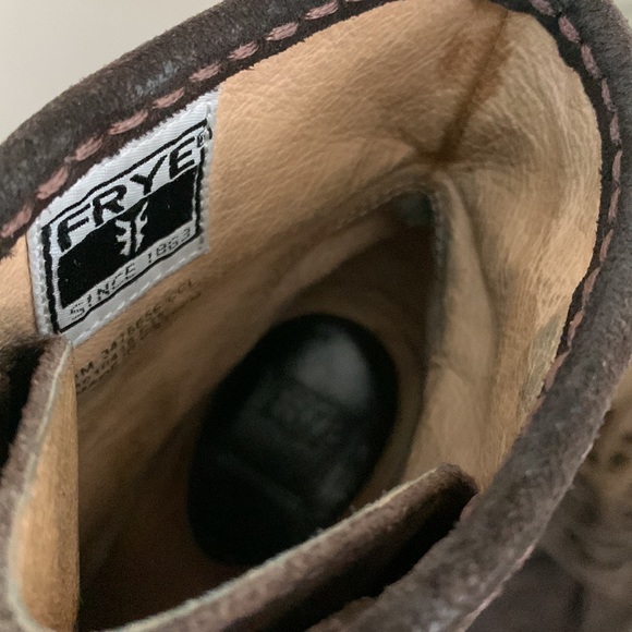 FRYE Parker Moc Short Suede Lace Up Boots - Picture 6 of 15